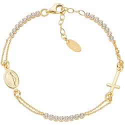 Immagine del Bracciale Amen rosario in argento con zirconi BRCRMIGBZ3