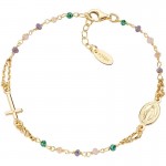 Bild des Amen Rosenkranz Armband aus Silber mit Kristallen für Damen BRO10GTOVE3