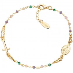 Bracciale Amen rosario in argento con cristalli donna BRO10GTOVE3