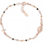 Image of the Amen Silver Rosary Bracelet with crystals for ladies BRO10RMMM3
