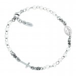 Comprar Pulsera Rosario Amen en plata y perlas para mujeres BROBB3