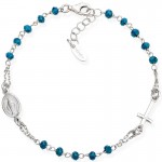 Image of the Amen Silver Rosary Bracelet with crystals BROBBL3