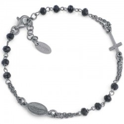 Bracciale Amen Rosario in argento con cristalli BRONN3