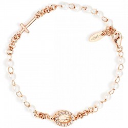Pulsera Rosario Amen en plata y perlas para mujeres BRORBZ-M3