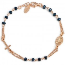 Amen Silver Rosary Bracelet with crystals BRORG3