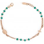 Image of the Amen Silver Rosary Bracelet with crystals BRORV3