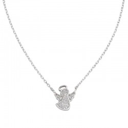Amen Silver Angel Necklace with zircons for ladies CLABBZ