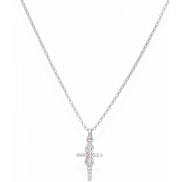 Image of the Amen Cross Necklace with infinity for ladies CLCRINBB