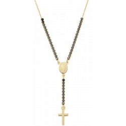 Amen Silver Rosary Necklace with zircons CLCRMIGNZ4