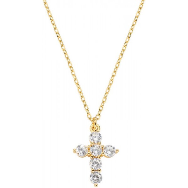 Immagine della Collana Amen croce in argento e zirconi da donna CLCRPAGBZ
