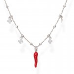 Buy Amen Ladies Necklace Cornetti CLCSQBR