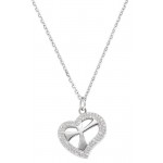 Image of the Amen Cross Necklace with heart for ladies CLCUCRBBZ