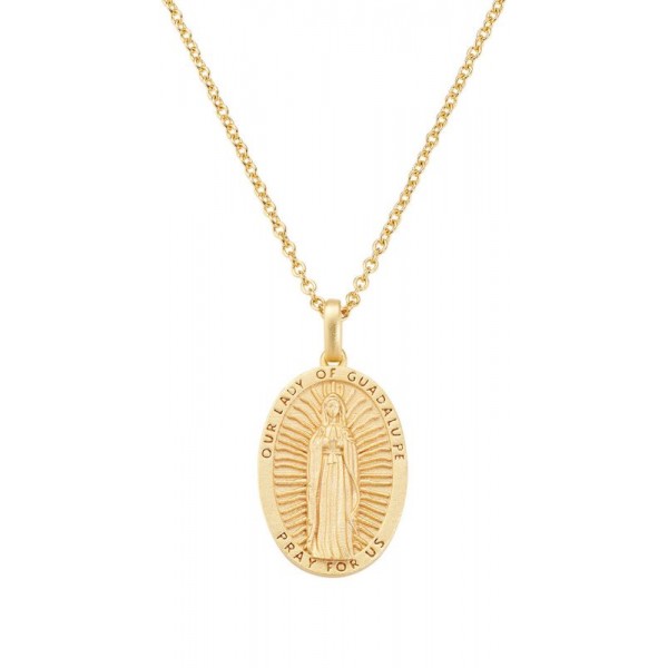 Image of the Amen Our Lady of Guadalupe Medal Necklace for ladies CLGUGM