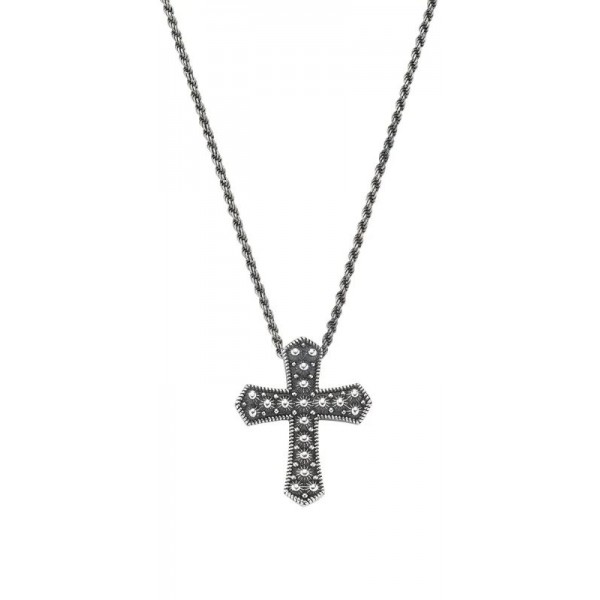 Amen Kreuz Kette aus Silber für Herren CLUCSAN2 Bild der Amen Kreuz Kette aus Silber für Herren CLUCSAN2