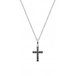 Amen Silver Cross Necklace with zircons for ladies CRBN03 Buy Amen Silver Cross Necklace with zircons for ladies CRBN03