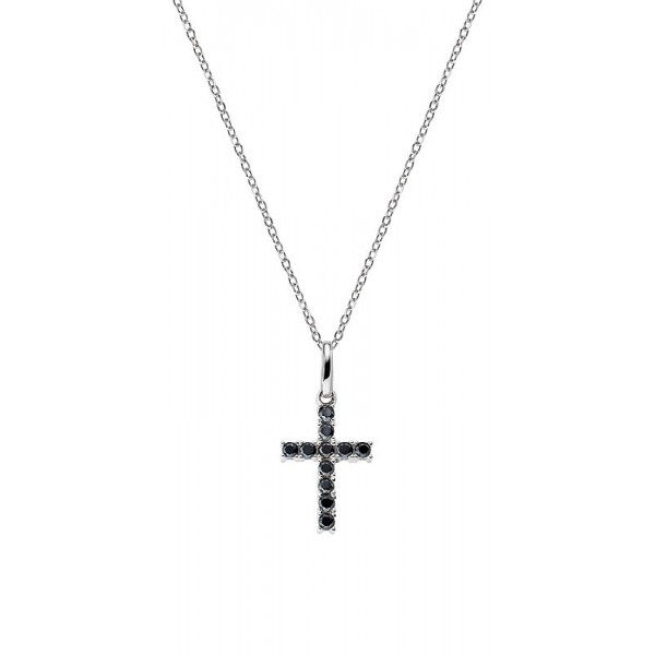 Amen Silver Cross Necklace with zircons for ladies CRBN03 Buy Amen Silver Cross Necklace with zircons for ladies CRBN03