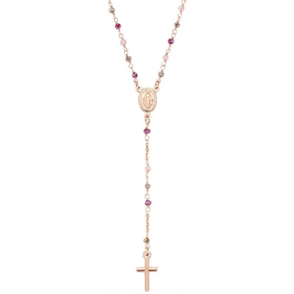 Collier Chapelet Amen en argent avec cristaux pour femmes CRO10RARTO4 Image du Collier Chapelet Amen en argent avec cristaux pour femmes CRO10RARTO4