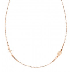 Collier Chapelet Amen en argent avec cristaux pour femmes CRO10RBI3