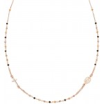 Image of the Amen Silver Rosary Necklace with crystals for ladies CRO10RMMM3
