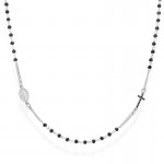 Amen Silver Rosary Necklace with crystals CRO25BNZ3 Buy Amen Silver Rosary Necklace with crystals CRO25BNZ3