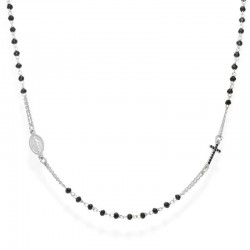 Buy Amen Silver Rosary Necklace with crystals CRO25BNZ3