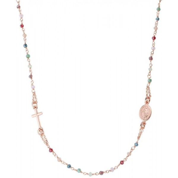 Image du Collier Chapelet Amen en argent avec cristaux pour femmes CRO25RMU3