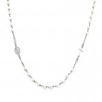 Comprar Collar Rosario Amen en plata y perlas para mujeres CROBB3