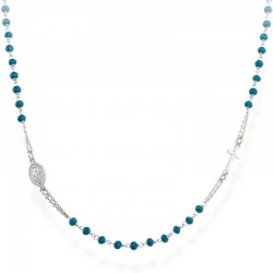 Image of the Amen Silver Rosary Necklace with crystals CROBBL3