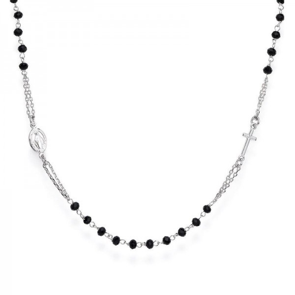 Acheter Collier Chapelet Amen en argent avec cristaux CROBN3