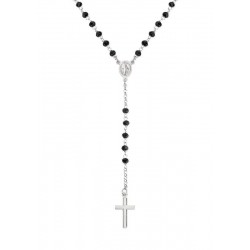 Buy Amen Silver Rosary Necklace with crystals CROBN4