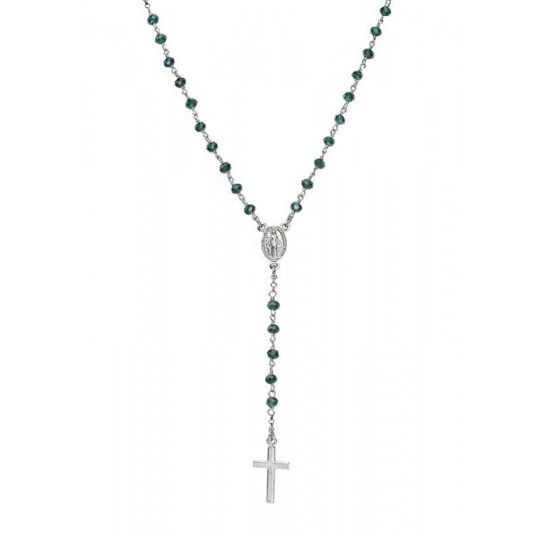 Acheter Collier Chapelet Amen en argent avec cristaux pour femmes CROBVB4