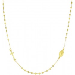 Image of the Amen Silver Rosary Necklace CROG25