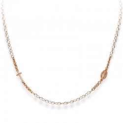 Collar Rosario Amen en plata y perlas para mujeres CRORB3