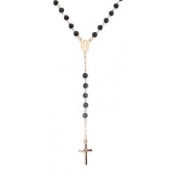 Amen Silver Rosary Necklace with crystals CRORN4