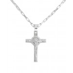 Image of the Amen Silver Cross Necklace for men CRUO
