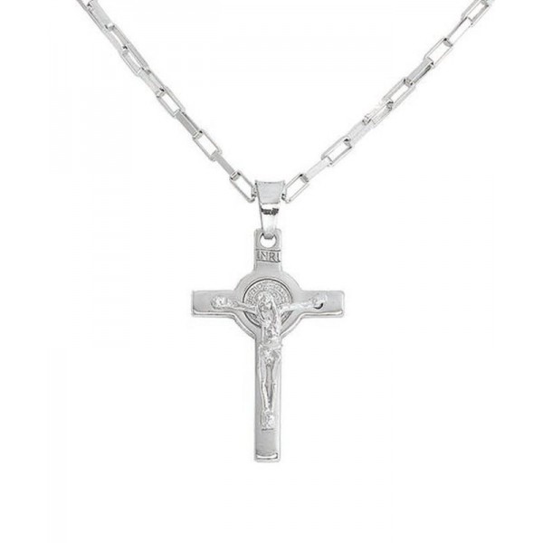 Image of the Amen Silver Cross Necklace for men CRUO