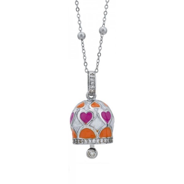 Image du Collier Femme Boccadamo avec Clochette Porte-Bonheur CL/GR20