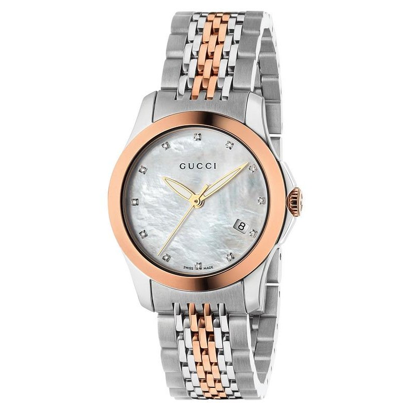 gucci g timeless rose gold ladies watch