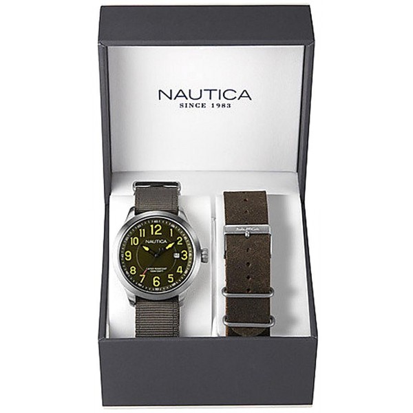 Buy Nautica Men's Watch NCC 01 Date Box Set NAI12525G