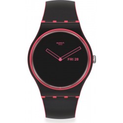 Swatch Unisexuhr New Gent Minimal Line Pink SO29P700