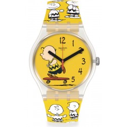 Swatch Uhr Peanuts Pow Wow Charlie Brown SO29Z101