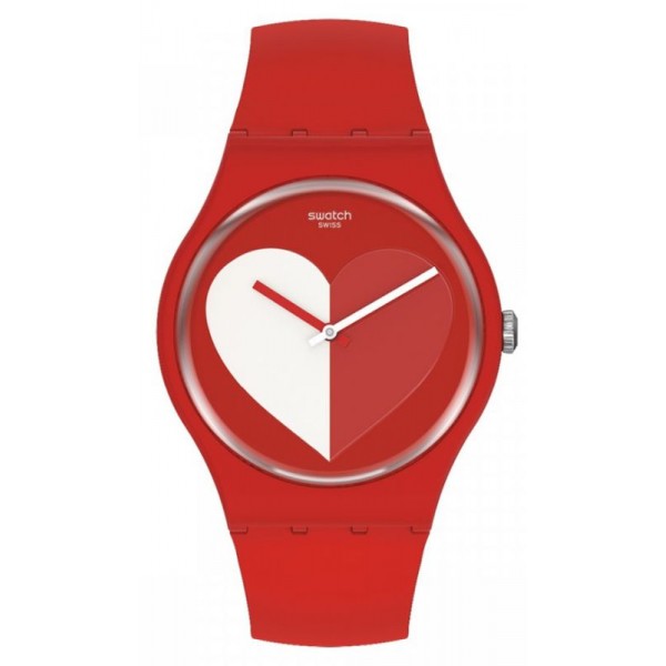 Buy Swatch Womens Watch New Gent Half <3 White SO29Z112