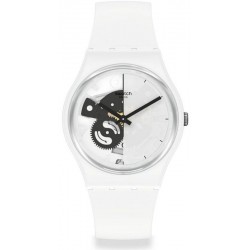 Swatch Unisexuhr Gent Live Time White SO31W101