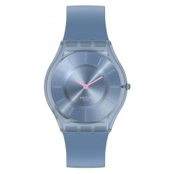 Swatch Ladies Watch Skin Classic Denim Blue SS08N100