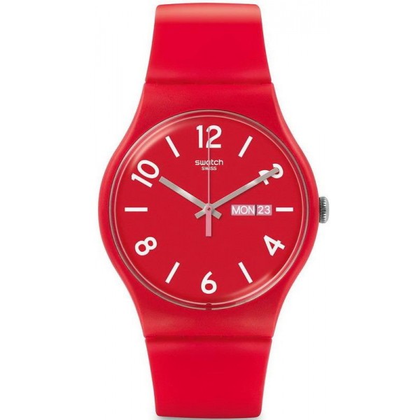 Comprare Orologio Swatch Unisex New Gent Backup Red SUOR705