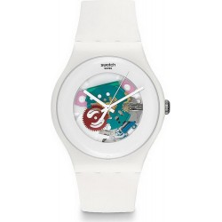 Swatch Unisex Watch New Gent White Lacquered SUOW100