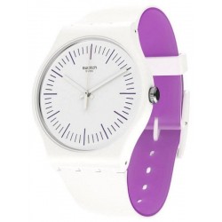 Swatch Ladies Watch New Gent Whitenpurple SUOW173