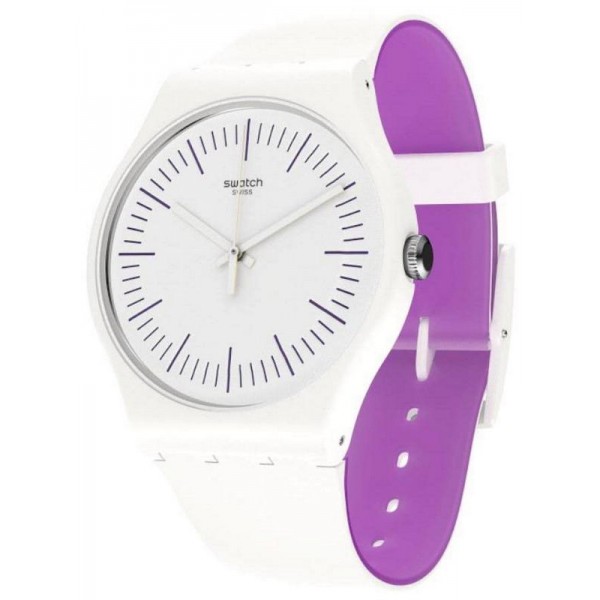 Buy Swatch Ladies Watch New Gent Whitenpurple SUOW173