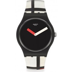 Orologio Swatch Centre Pompidou Red, Blue and White, by Piet Mondrian SUOZ344