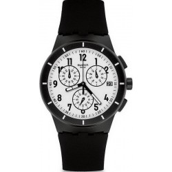 Montre Swatch Unisex Chrono Plastic Twice Again Black SUSB401